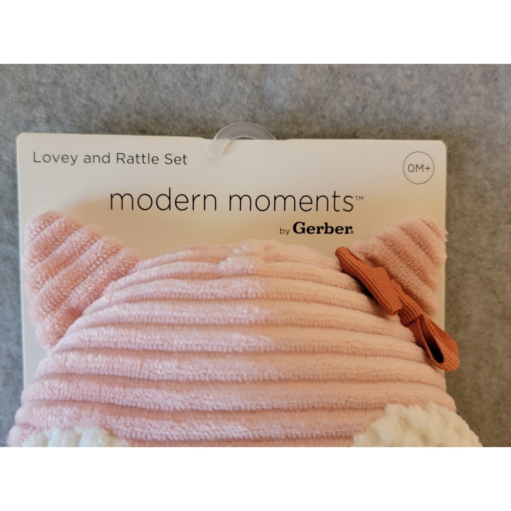NWT Modern Moments By Gerber Lovey + Rattle Set Fox & Bunny Rabbit Security - Picture 3 of 6